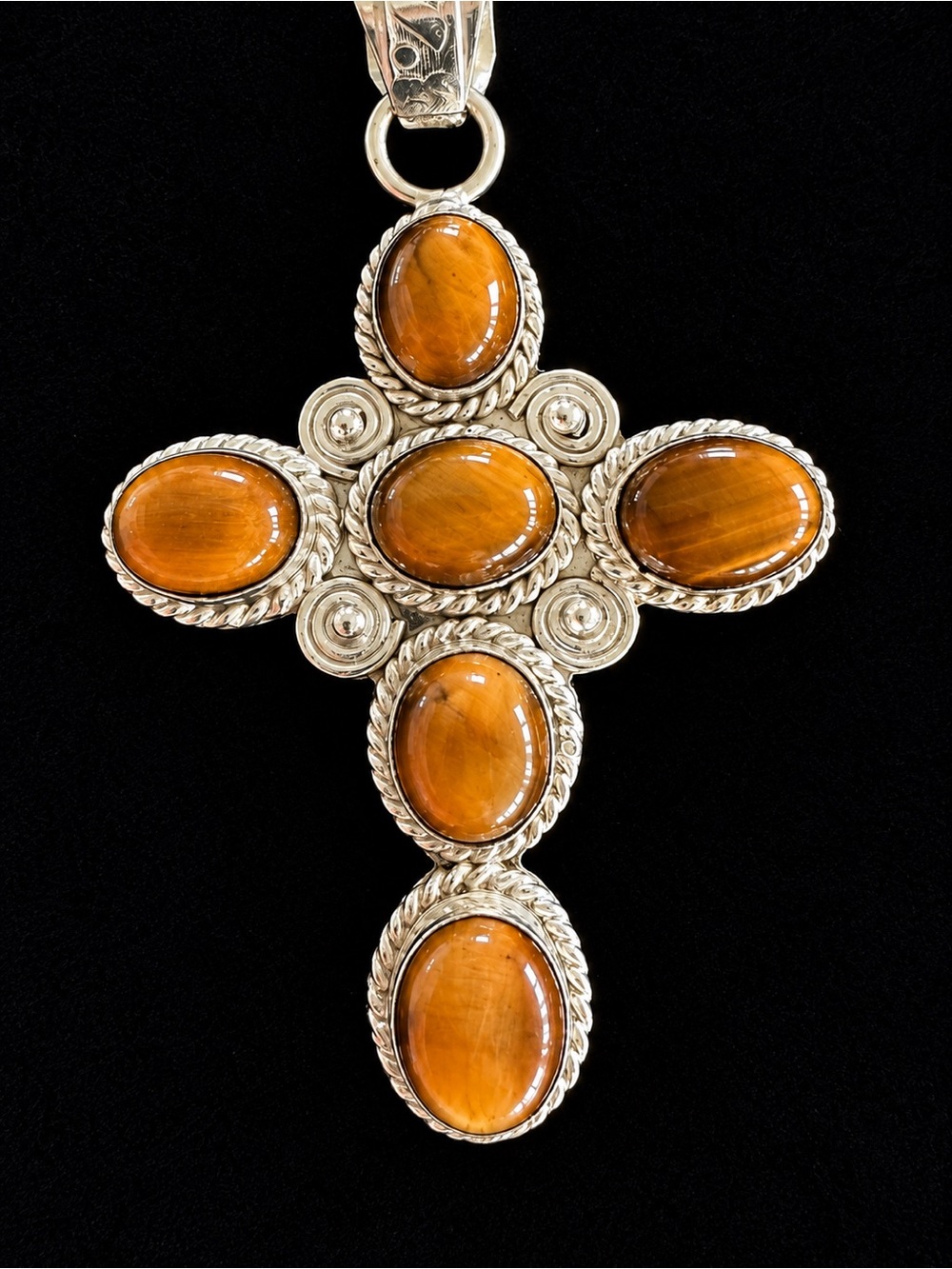 Vintage 3 inch Silver and Possible Silver Cross Pendant
